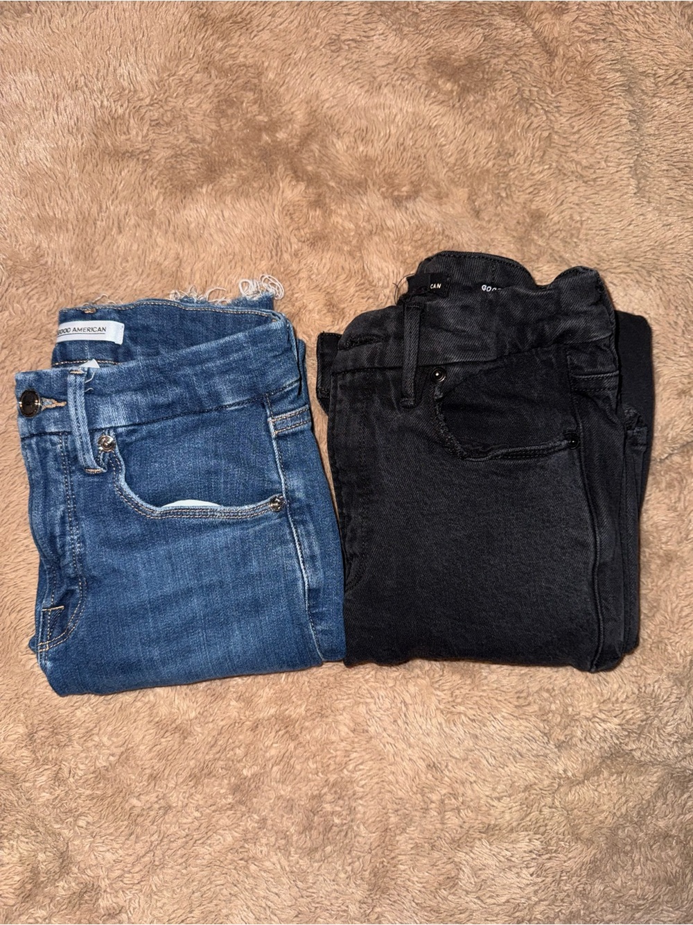 Good American Women’s Skinny Jeans - Blue & Black Duo